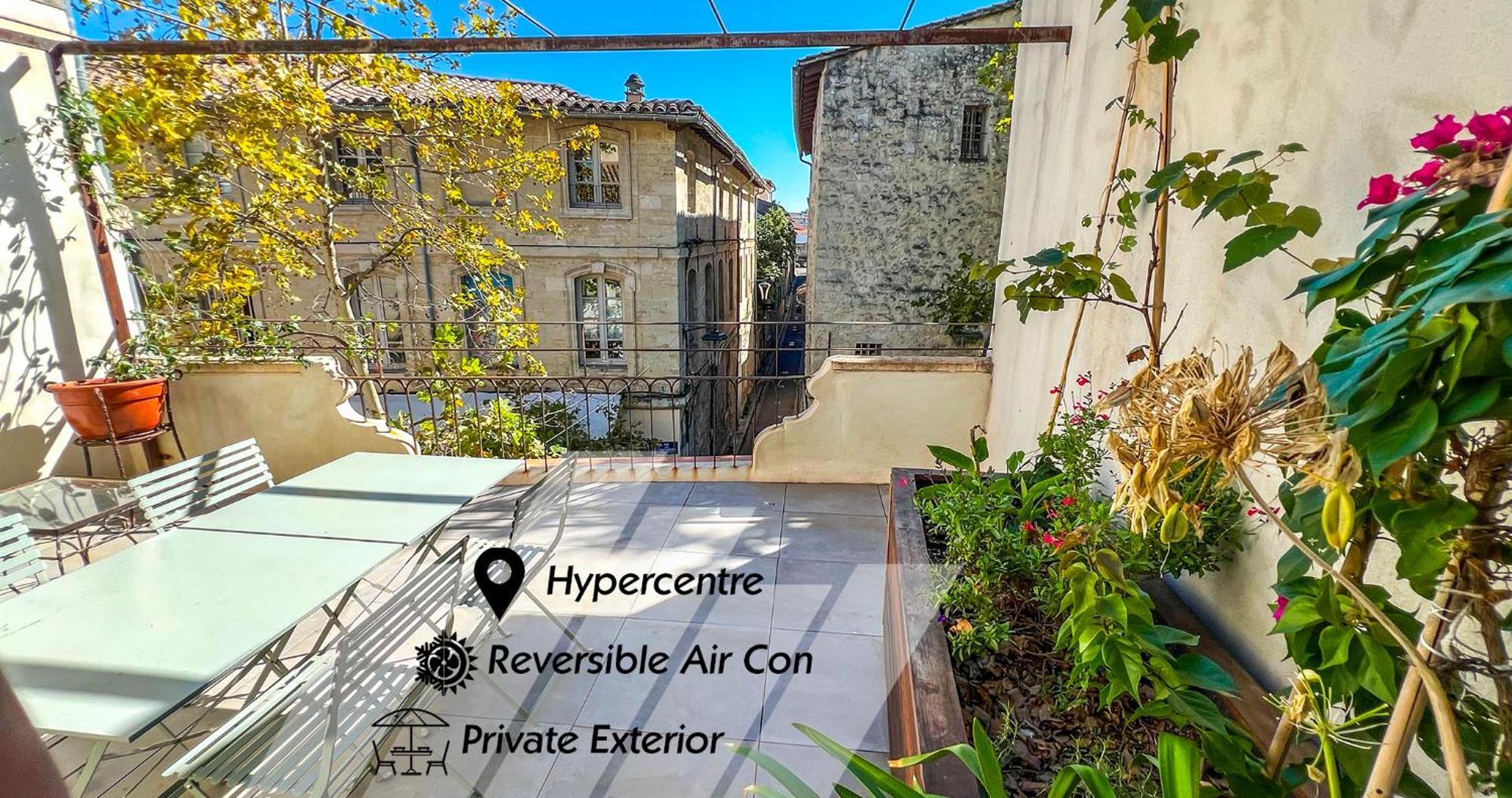 Ac - Private Exterior - Duplex Quartier Des Artistes Apartment อาวีญง ภายนอก รูปภาพ